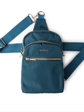 Kedzie Rountrip Convertible Teal Crossbody Sling Bag